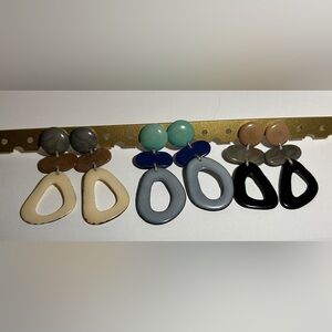 Handcrafted Blue & Teal Drop Statement Earrings - Women Jewelry